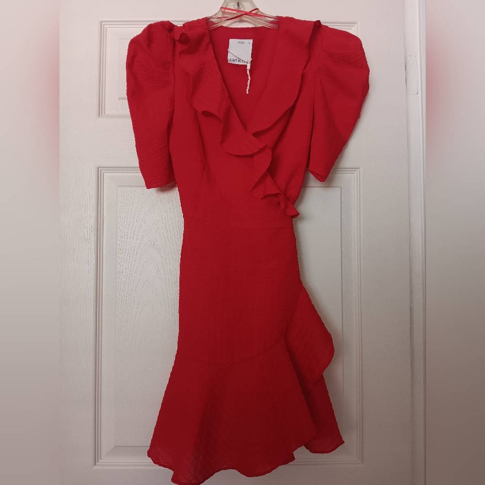 C/MEO Collective Vibrant Red Asymmetrical Dress